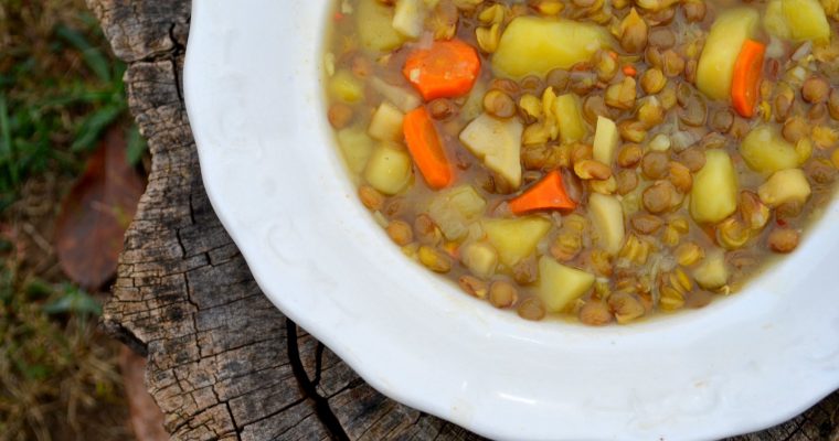 Egyszerű Vegán lencsefőzelék