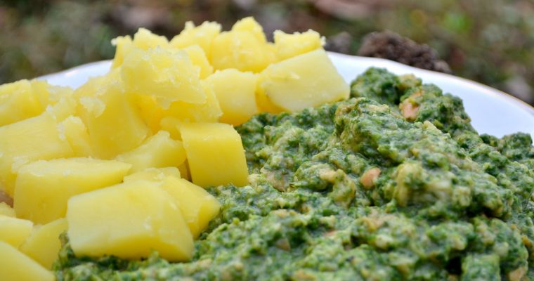 Egyszerű Vegán Spenót Főttkrumplival